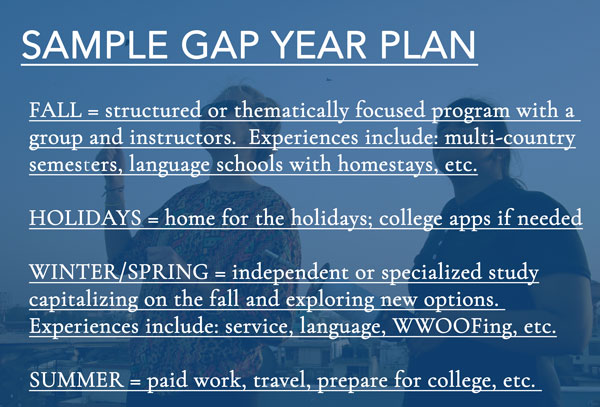 Sample Gap Year Plan